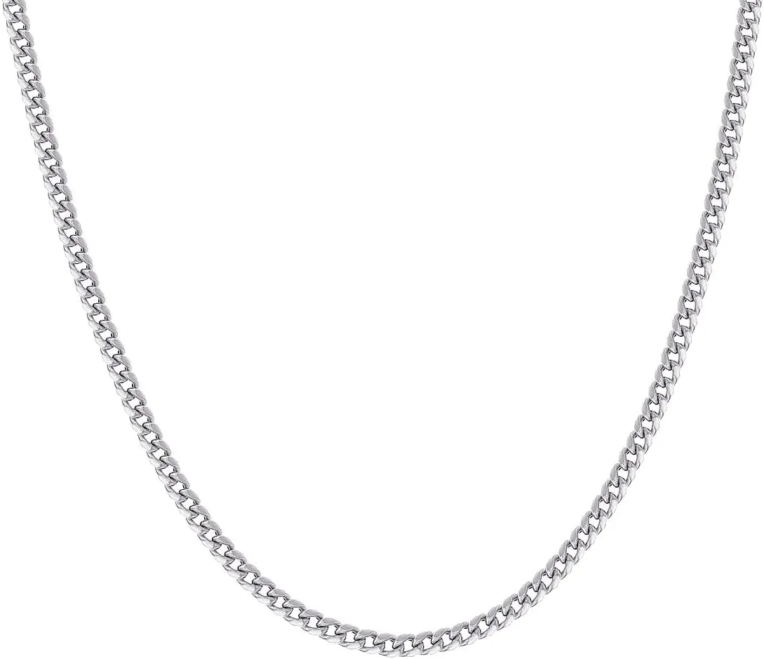 JewelryWeb 925 Sterling Silver Hollow Comfort Curb Chain Rhodium 4.1mm Anklet-Anklet for Women and Men