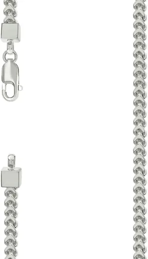 JewelryWeb 925 Sterling Silver Hollow Franco Chain-Silver 3.5mm Anklet 9 Inch-Anklet for Women and Men