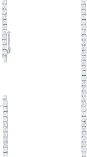 JewelryWeb 925 Sterling Silver Moissanite Tennis Bracelet 3mm Anklet-Anklet for Women