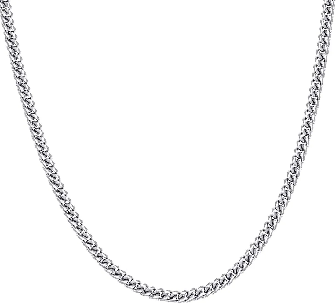 JewelryWeb 925 Sterling Silver Solid Comfort Curb Chain Rhodium 4.9mm Anklet-Anklet for Women and Men