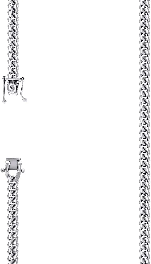 JewelryWeb 925 Sterling Silver Solid Comfort Curb Chain Rhodium 4.9mm Anklet-Anklet for Women and Men