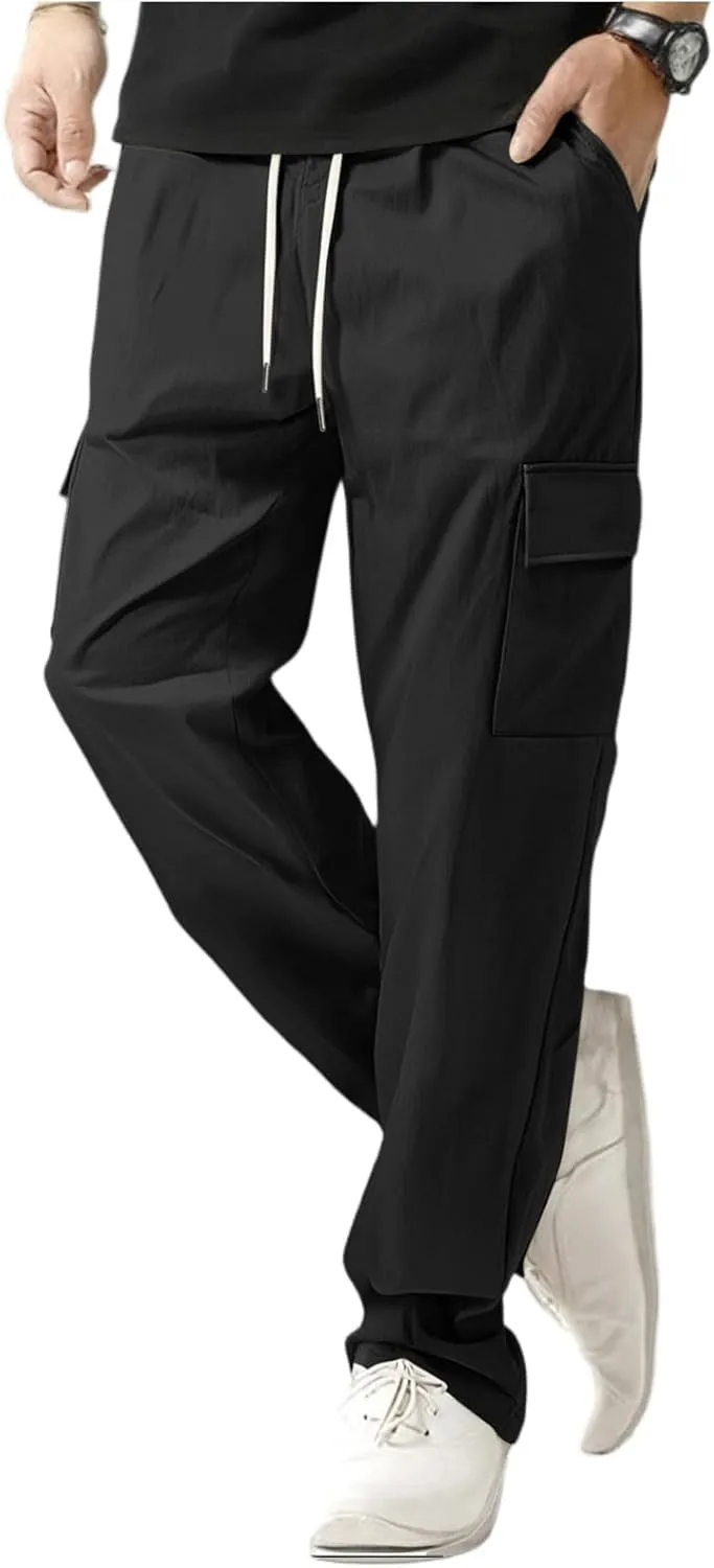 Joggers Men Drawstring Slim Fit Pants Resistant Trousers Hunting Moisture Wicking Sweatpants Carpenter