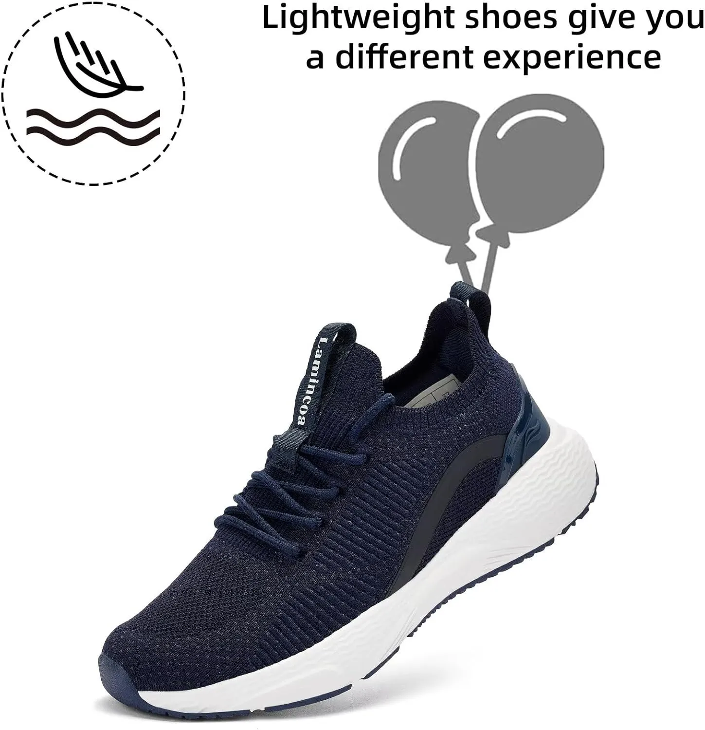 Lamincoa Women Slip on Walking Shoes Lightweight Running Shoes Casual Workout Gym Tennis Sneakers for Women
