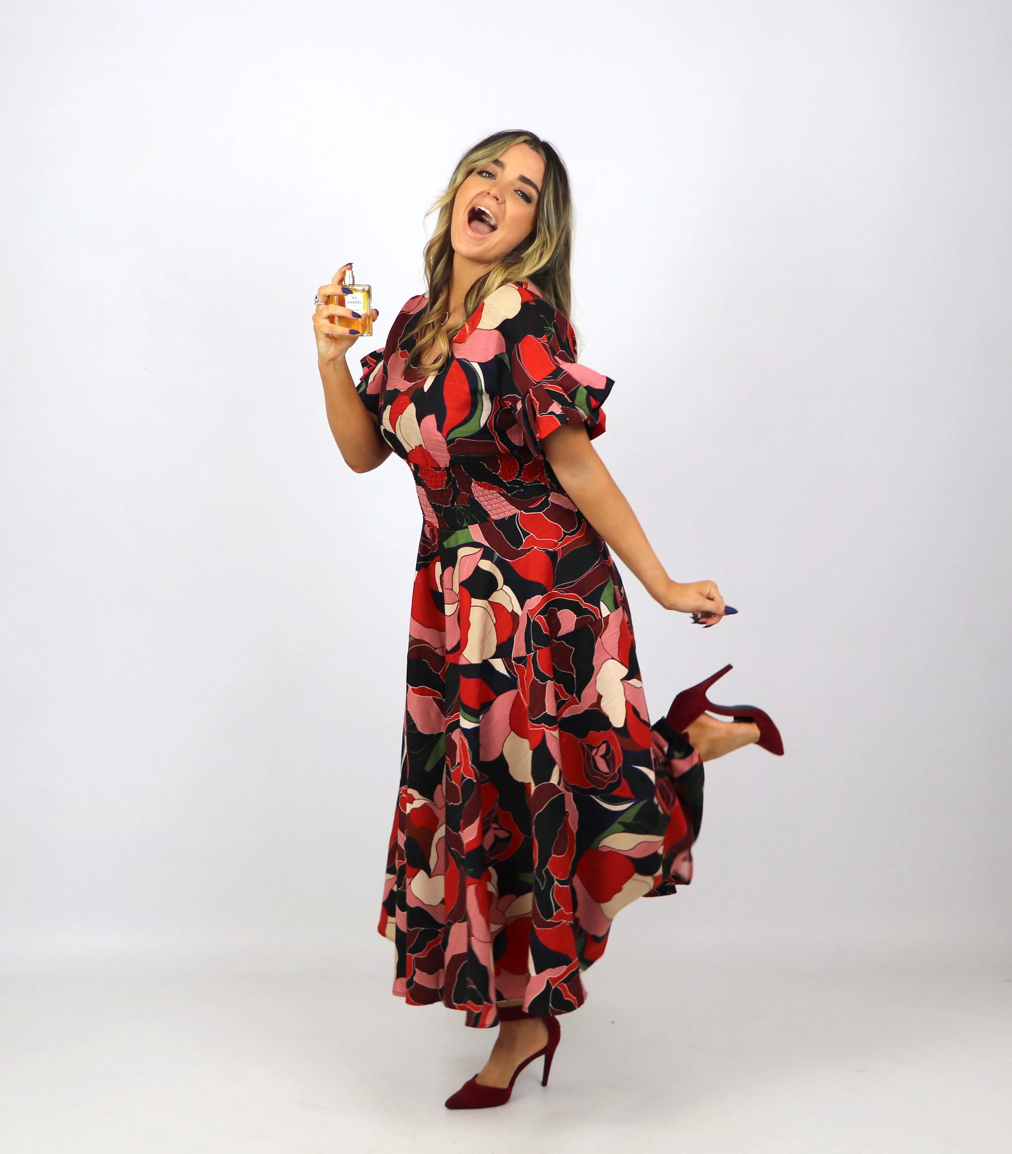 Lili Sidonio Modern 50's style printed dress