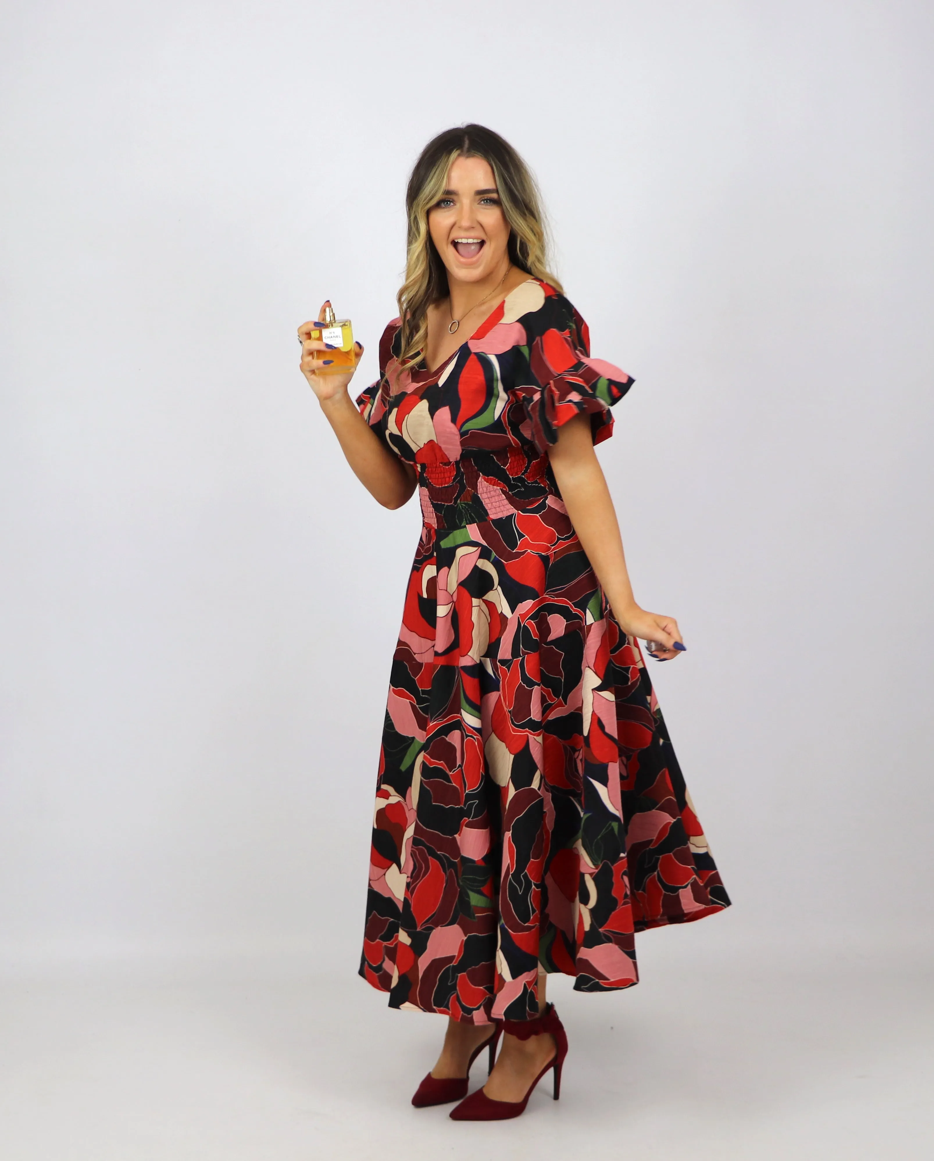 Lili Sidonio Modern 50's style printed dress