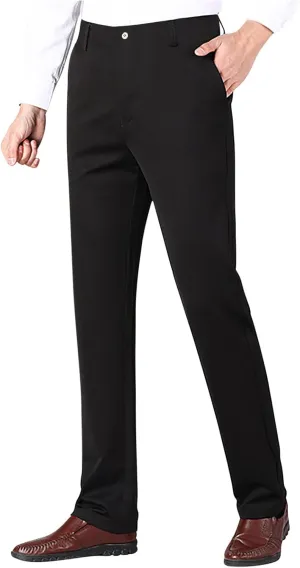Linen Pants for Men Classic Fit Slim Fit Formal Work Suit Pant Skinny Stretch Straight Legs Casual Work Trousers