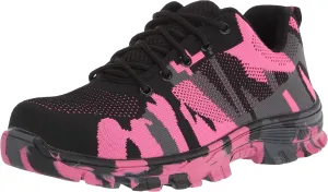 Luolocsn Women's Work Steel Toe Shoe Camo Safety Shoe for Men Lightweight Industrial & Construction Shoes