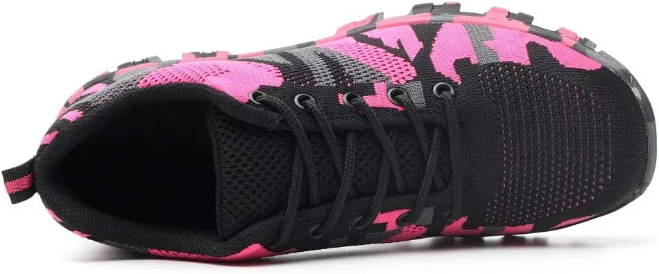 Luolocsn Women's Work Steel Toe Shoe Camo Safety Shoe for Men Lightweight Industrial & Construction Shoes