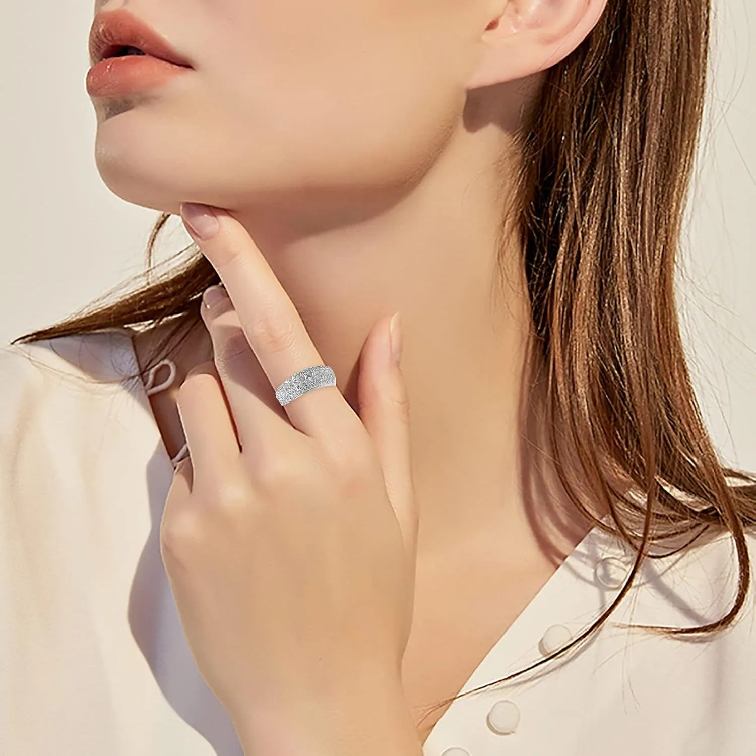 Luxury Opal Rings for Womens Jewelry Wedding Engagement Ring Promise Rings for Her 925 Sterling Silver Knuckle Rings Valentine's Day Gifts