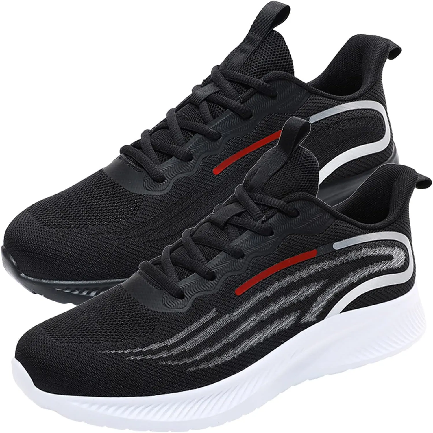 Men Sports Shoes Fashion New Pattern Mesh Breathable Comfortable Flat Bottom Thick Bottom Mens Air Low Sneaker