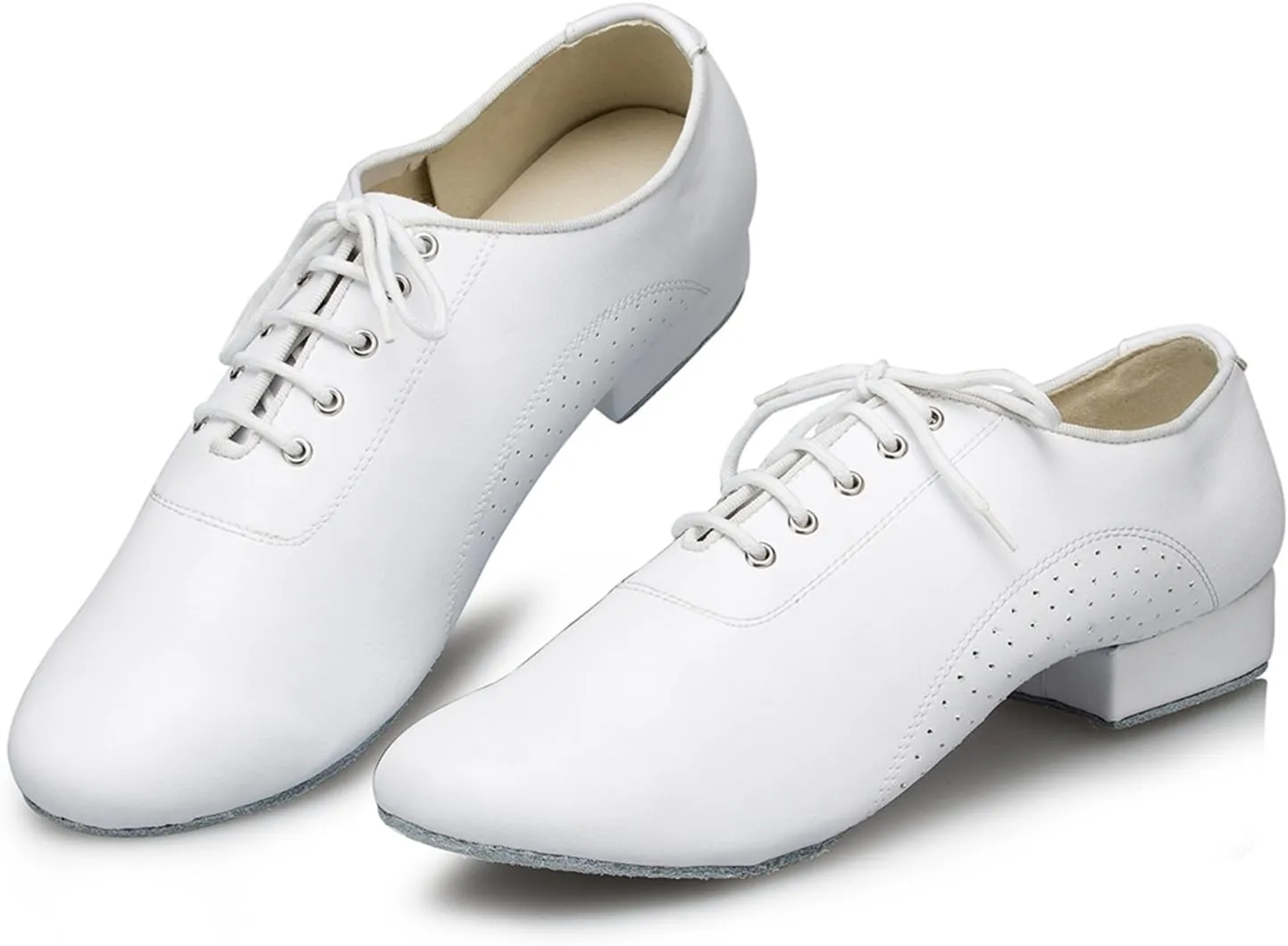 Mens Ballroom Dance Shoes for Latin Salsa Tango with Standard Block Heel