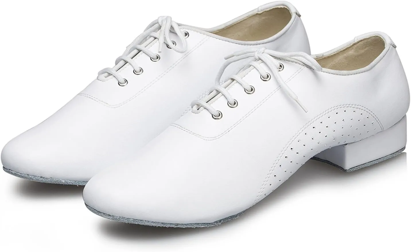 Mens Ballroom Dance Shoes for Latin Salsa Tango with Standard Block Heel
