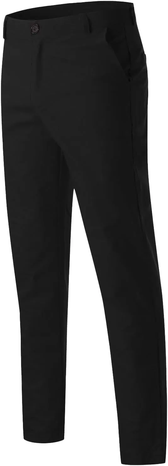 Men's Chino Pants Casual Stretch Waist Tapered Trousers with Pockets Loose Fit Joggers Pockets Tapered Sweatpants