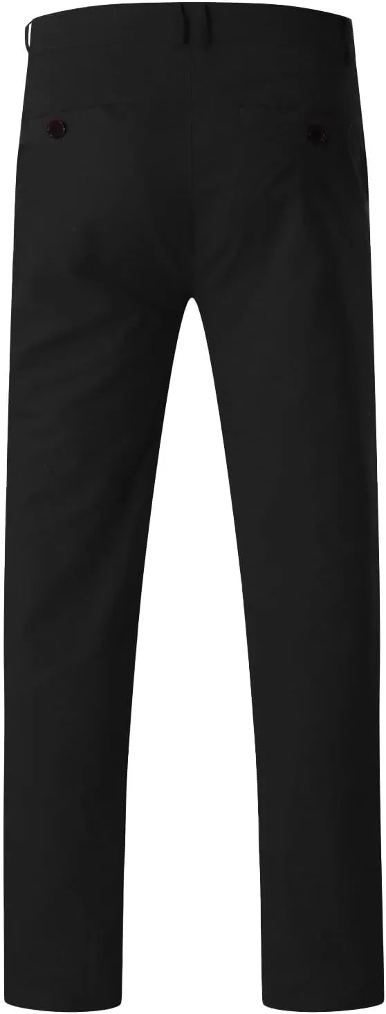 Men's Chino Pants Casual Stretch Waist Tapered Trousers with Pockets Loose Fit Joggers Pockets Tapered Sweatpants