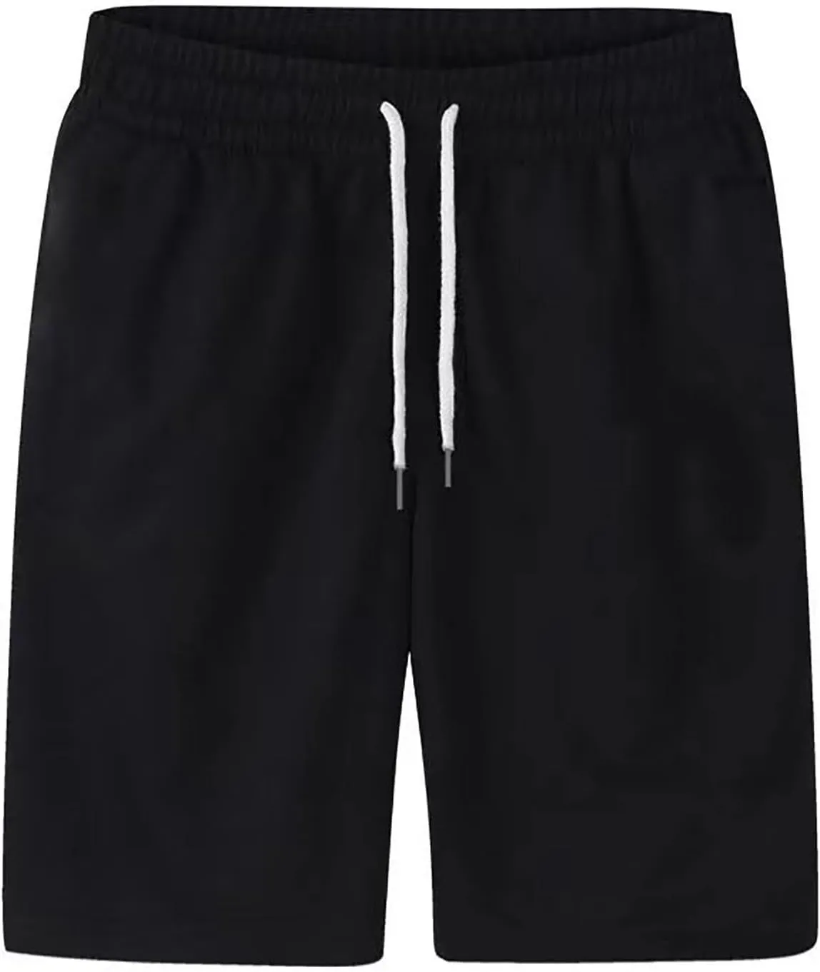 Men's Classic-Fit Chino Shorts, Slacks Baggy Casual Elastic Waist Drawstring Lightweight Summer Sweatpants