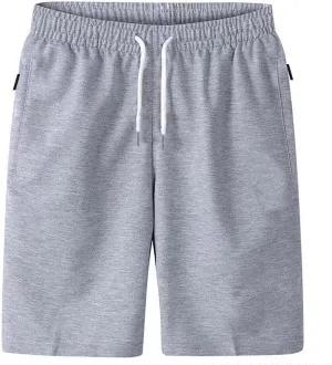 Men's Classic-Fit Chino Shorts, Slacks Baggy Casual Elastic Waist Drawstring Lightweight Summer Sweatpants