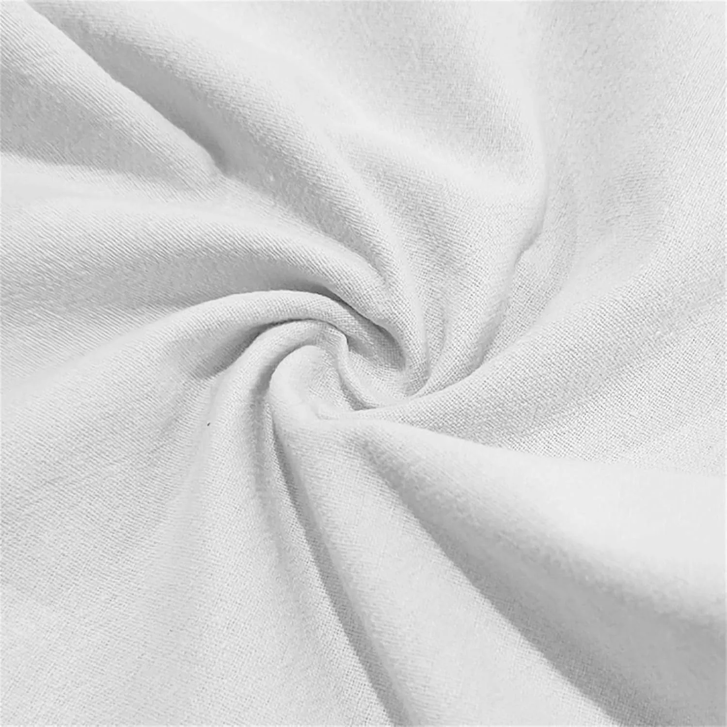 Men's Cotton Linen Pants Drawstring Wide Leg Trousers Moisture Wicking Baggy Trousers Breathable Comfy Basic Pants