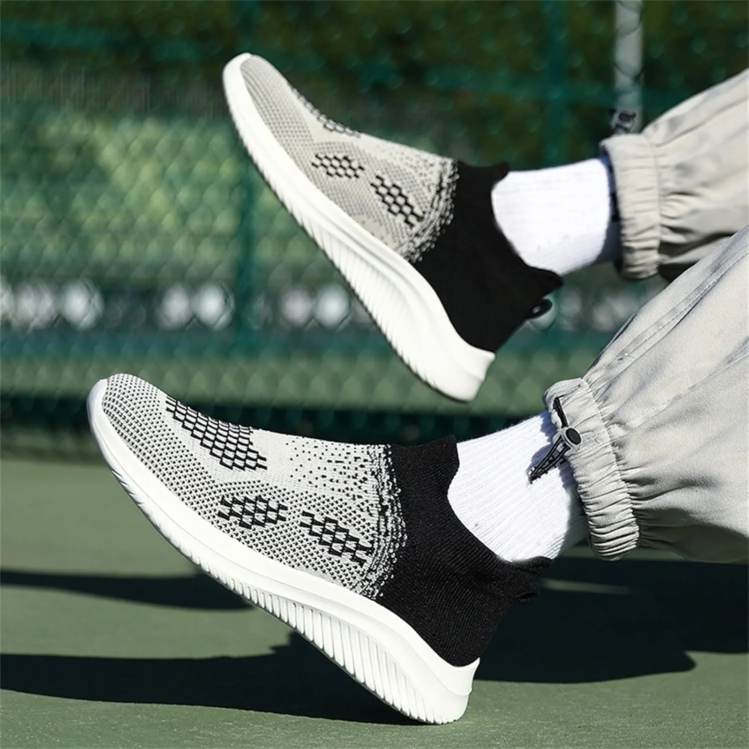 Mens Couple Shoes Casual Slip On Breathable Fashion Flat Casual Shoes Walking Sneaker for Men