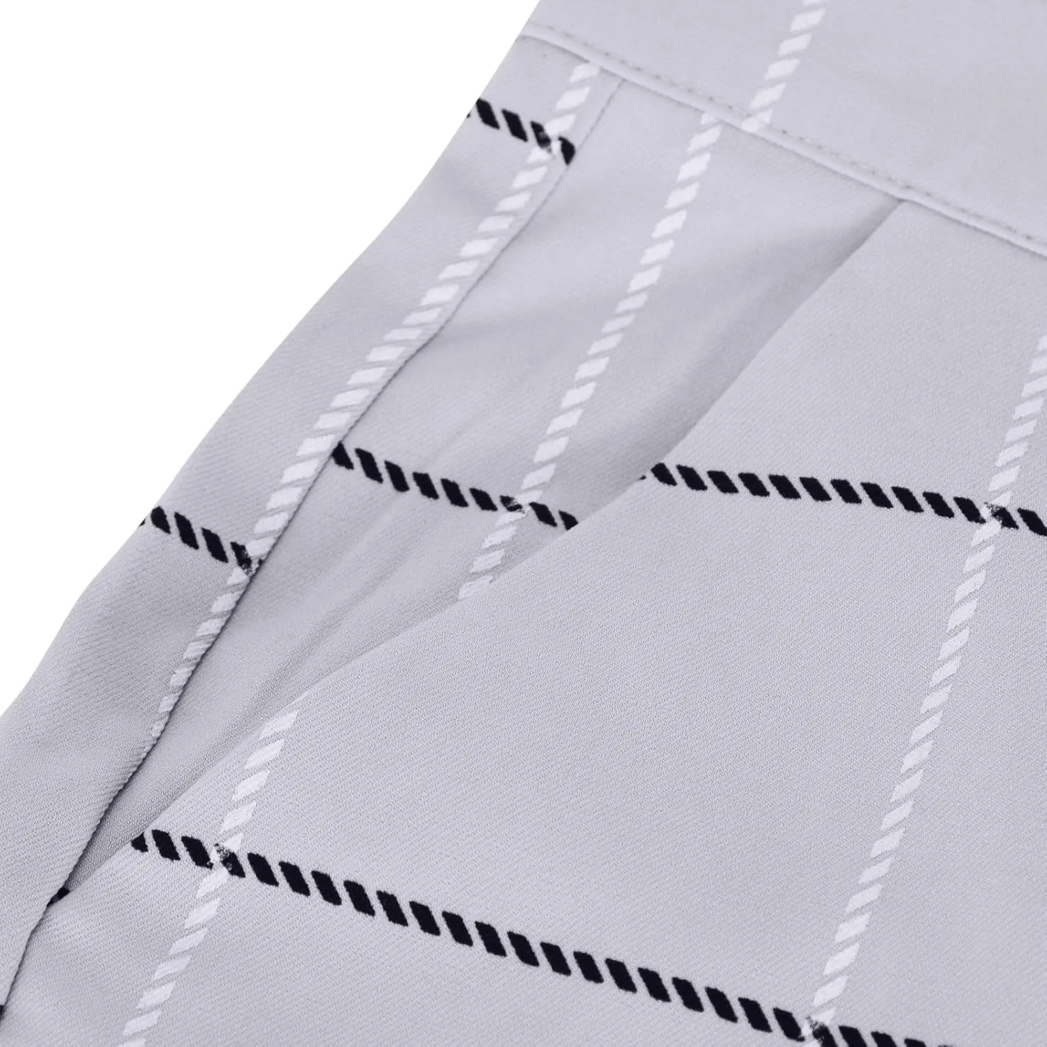 Men's Fashion Stretch Dress Pants Slim Fit Lightweight Plaid Skinny Long Pants Casual Business Work Golf Trousers