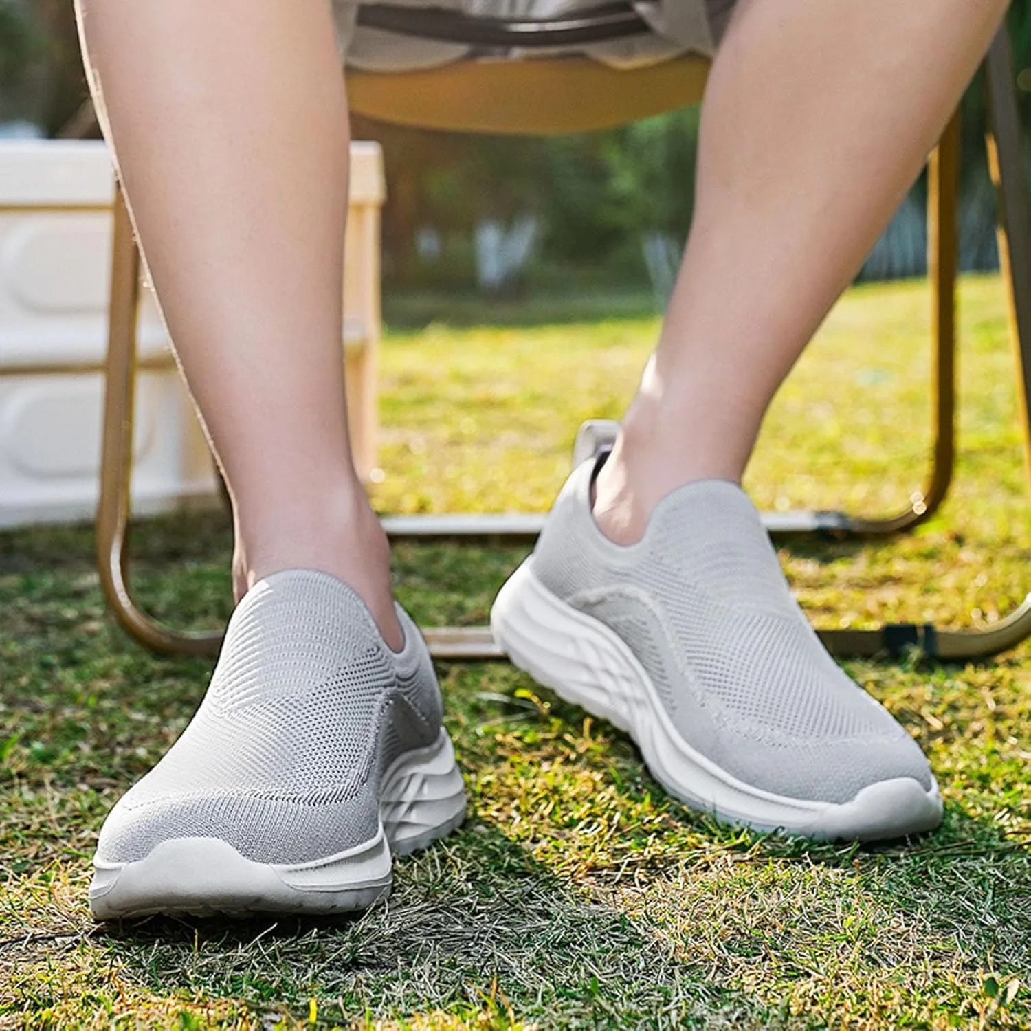Men's Fashion Versatile Walking Shoes Comfortable Lightweight Casual Walking Shoe Soft Flat Soled Elderly Shoes