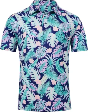 Mens Funny Golf Shirts for Men Polo Performance Moisture Wicking Dry Fit Shirt M-XXL