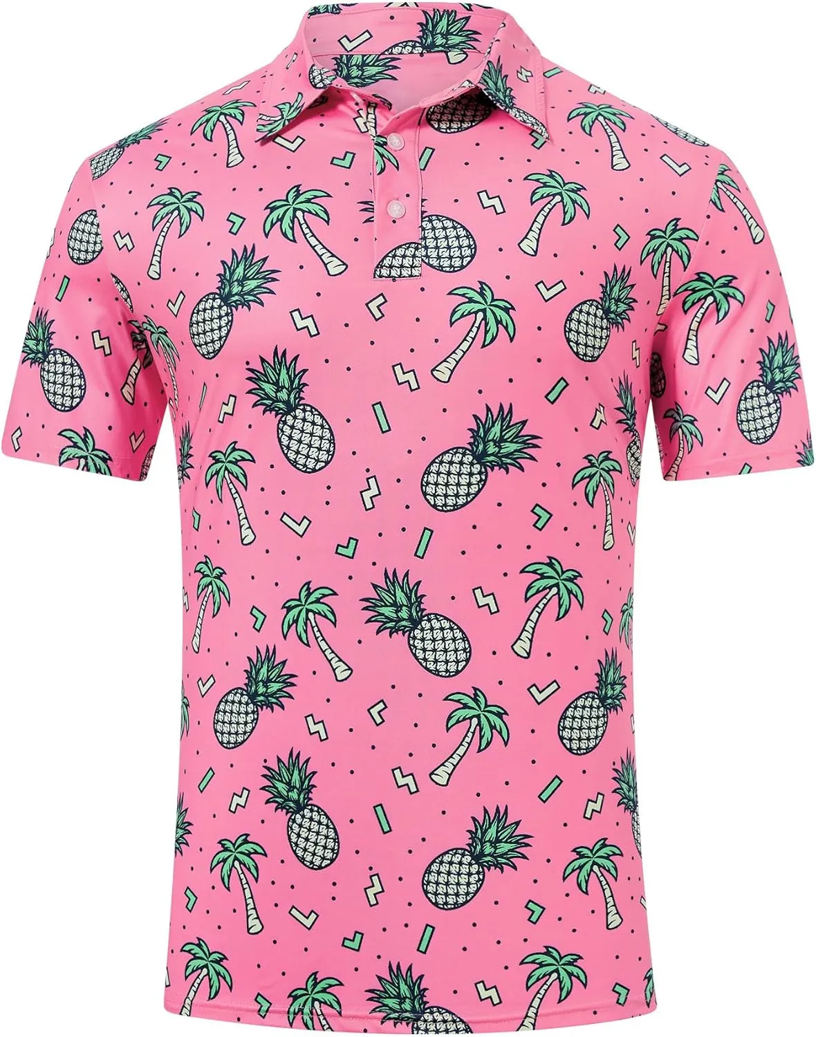 Mens Funny Golf Shirts for Men Polo Performance Moisture Wicking Dry Fit Shirt M-XXL