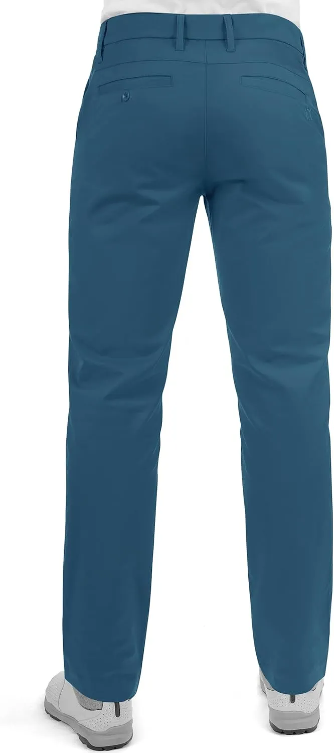 Men's Golf Pants Stretch Waist Slim Fit Tapered Classic Fit Golf Pants