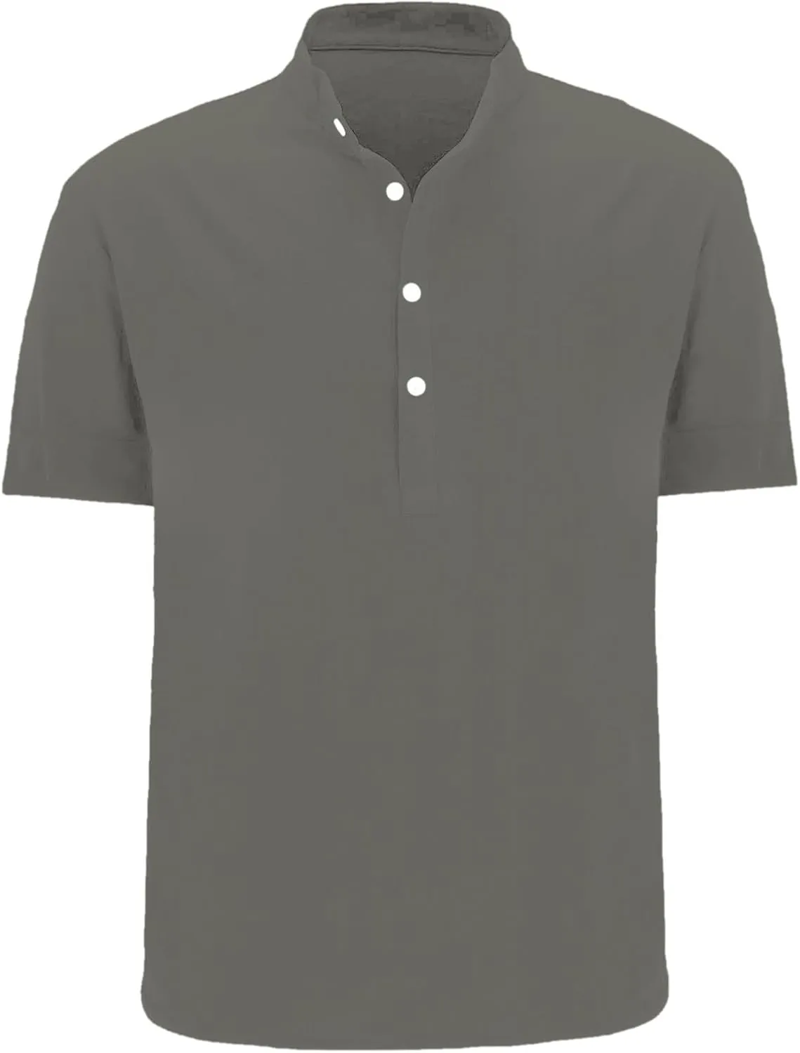 Mens Henley Shirt Short Sleeve Muscle Fit Short Sleeve Sport Golf T Shirt Summer Lightweight Basic Business Work Tees