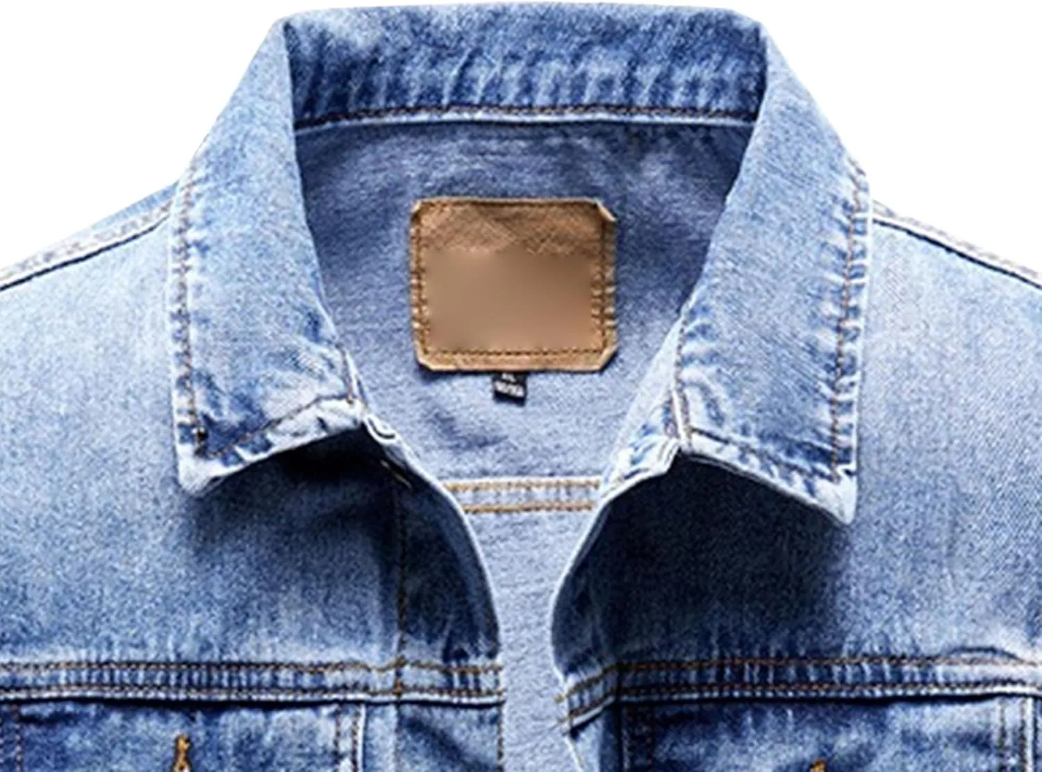 Men's Multi Pocket Denim Vest Trucker Sleeveless Jean Outerwear Casual Vintage Button Cowboy Vests