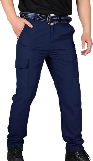 Men's Outdoor Cargo Pants Lightweight Hiking Tactical Jogger Pants Classic Fit Workout Multi Pockets