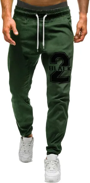 Mens Pants Casual Breathable Number Letter Printed with Pockets Comfy Moisture Wicking Jogger Pants