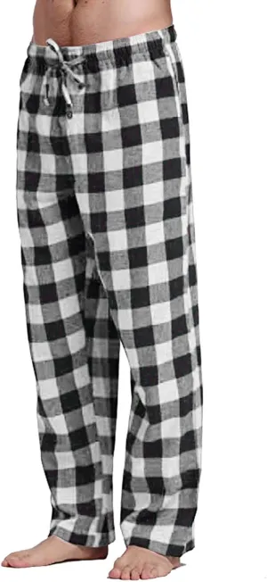 Mens Plaid Pajama Pants Cozy Lounge Pants Baggy Lightweight Buffalo Plaid Pjs Pants Sleepwear Drawstring Pj Bottoms