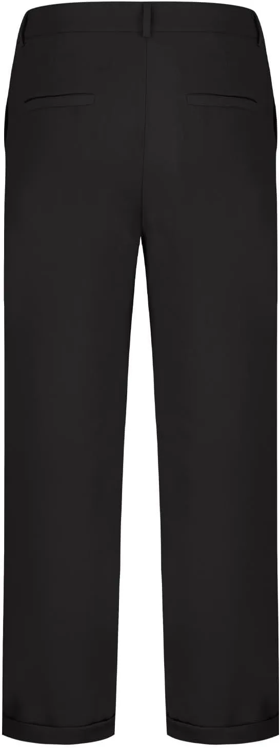 Mens Pleated Casual Dress Pants Straight Leg Regular Work Suit Trouser Lightweight Stretch Business Suit Long Pants
