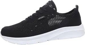 Men's Running Shoes Comfortable Sneakers Casual Lightweight Breathable Lace Up Mesh Walking Sports Shoes