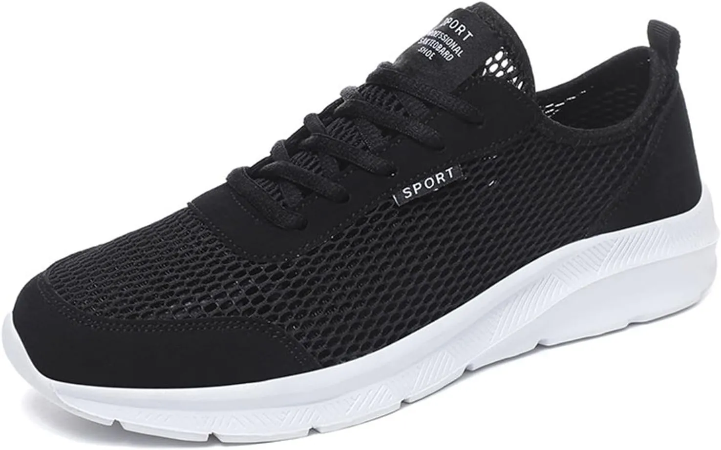 Men's Running Shoes Comfortable Sneakers Casual Lightweight Breathable Lace Up Mesh Walking Sports Shoes