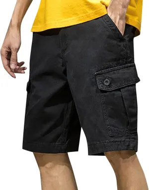Mens Short Classic Fit Stretch Golf Activewear Featuring Elastic Waistband and Lightweight Outdoor Work Travel Design