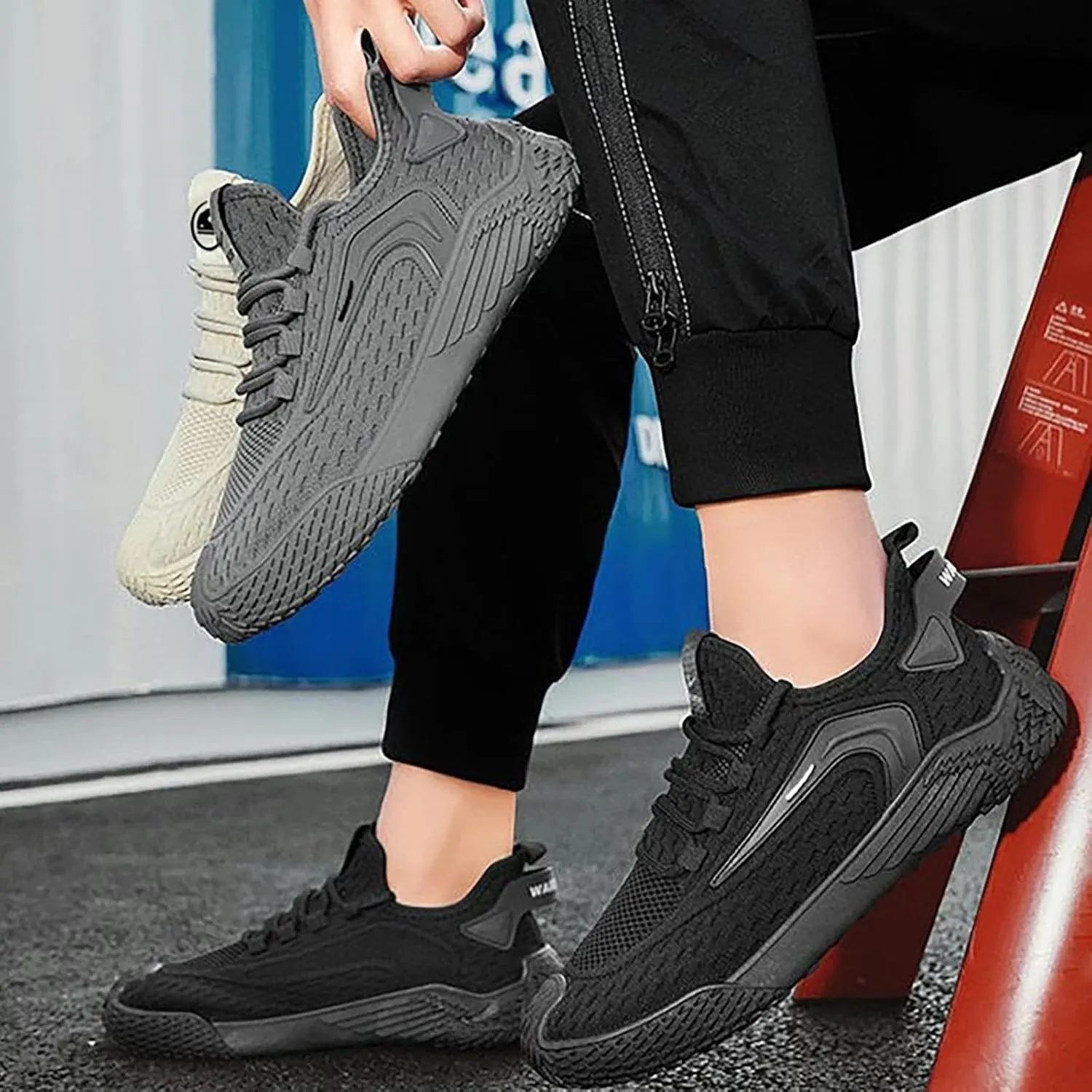 Men's Single Foot Stirrup Sneakers Men's Mesh Comfortable Orthopedic Fashion Casual Dress Shoe for Summer