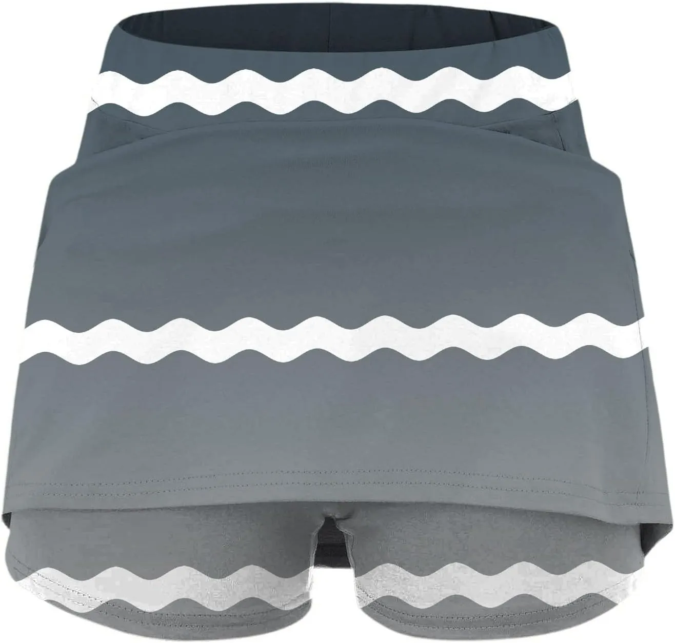 Mini Skort for Women Solid Striped High Waist Tummy Control Tennis Skirts with Built in Shorts Active Athletic Skirts