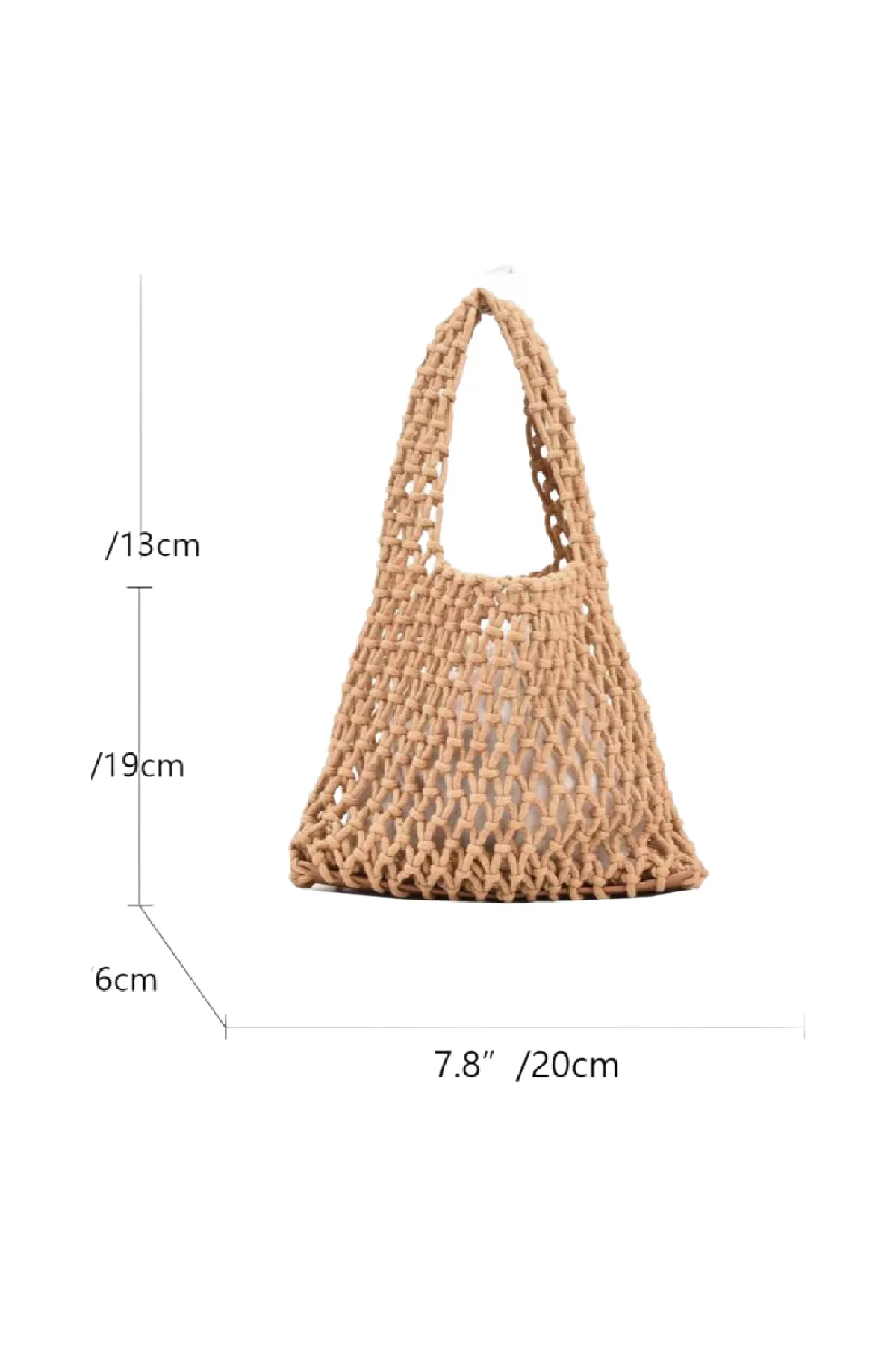 Mini Woven Knit Tote Bag (Kahki)