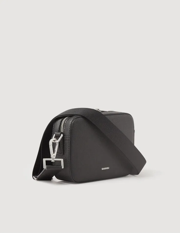 Minibag Hook Small Saffiano Leather Bag Black