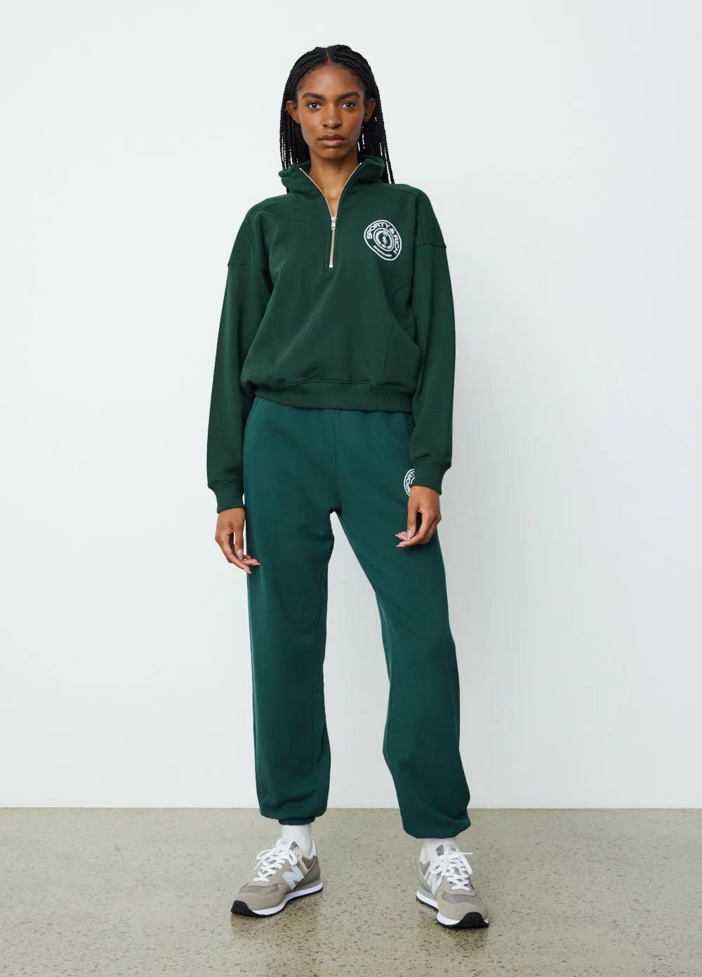 Monaco Flocked Quarter Zip Sweatshirt
