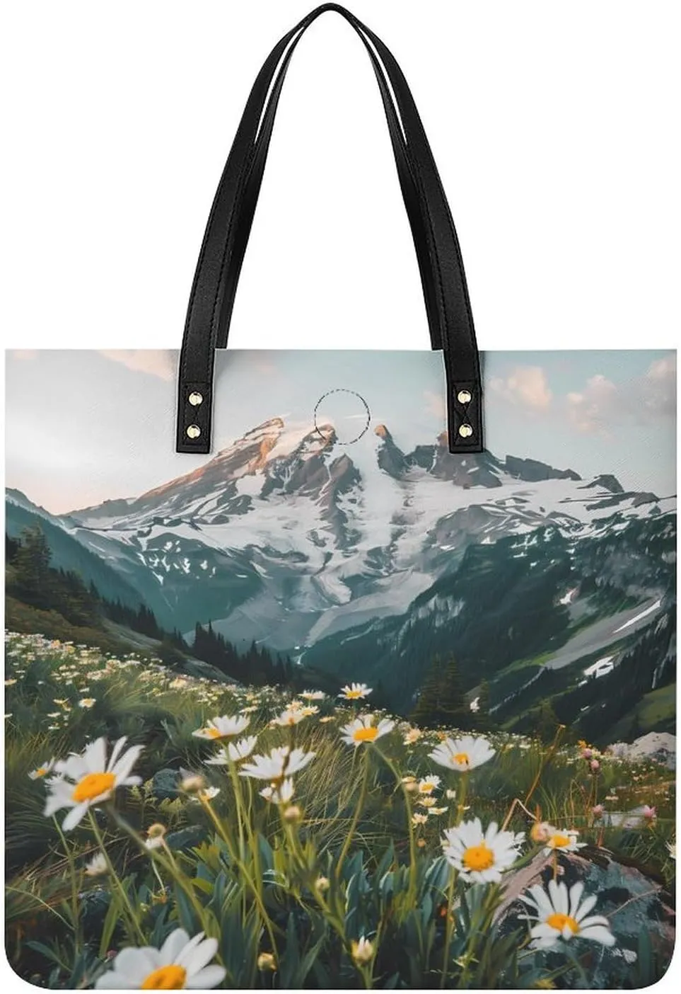 Mount Rainier National Park Top Handle Satchel Handbags PU Leather Tote Bags Shoulder Bags for Women