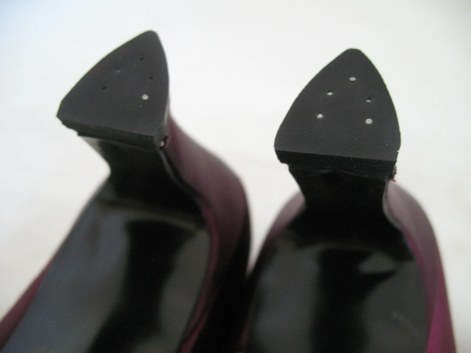 New Vintage Y2K 90s Peacocks Womens Pump Shoes High Heels Made USA Satin Purple