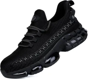 NIFOFISE Steel Toe Sneakers for Men Women Indestructible Work Shoes Lightweight Comfortable Safety Slip-Resistant Composite Toe Shoes for Construction and Industry Zapatos de Trabajo para Mujer