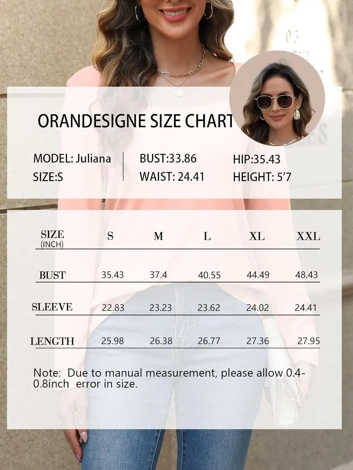ORANDESIGNE Women's Long Sleeve Square Neck Tops Casual Fall Tunics Ladies Shirts Tees