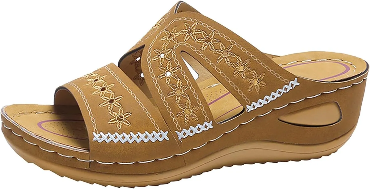 Orthopedic Sandals for Women, Women Dressy Summer Comfortable Sandals Wedge Sandals Arch Support Flip Flops Sandals