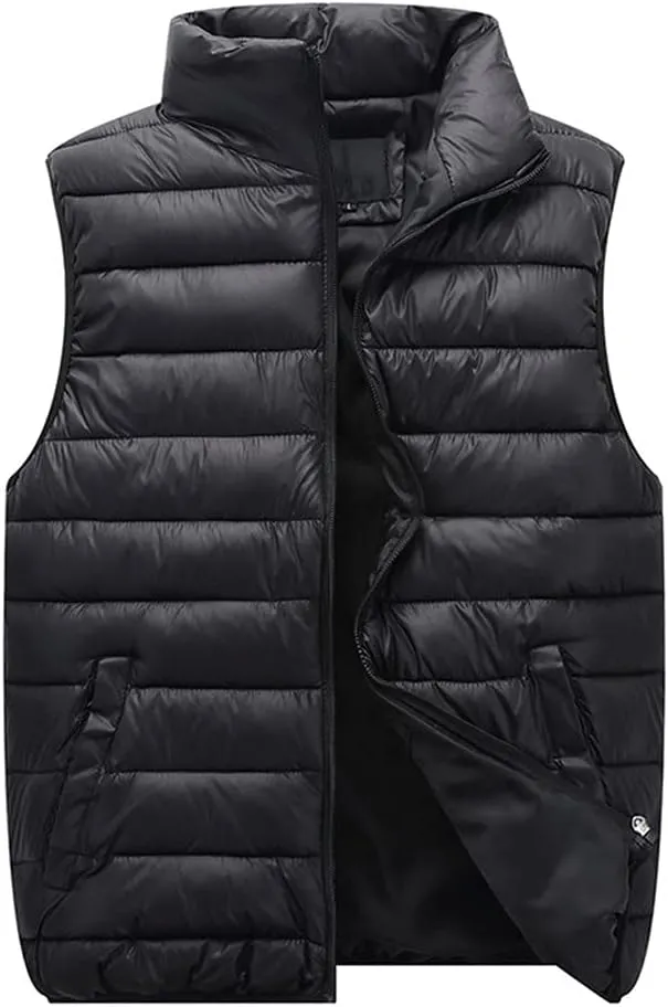 Plus Size Sleeveless Winter Jacket Black Down Vest Women's Windproof Warm Waistcoat Outwear Vests