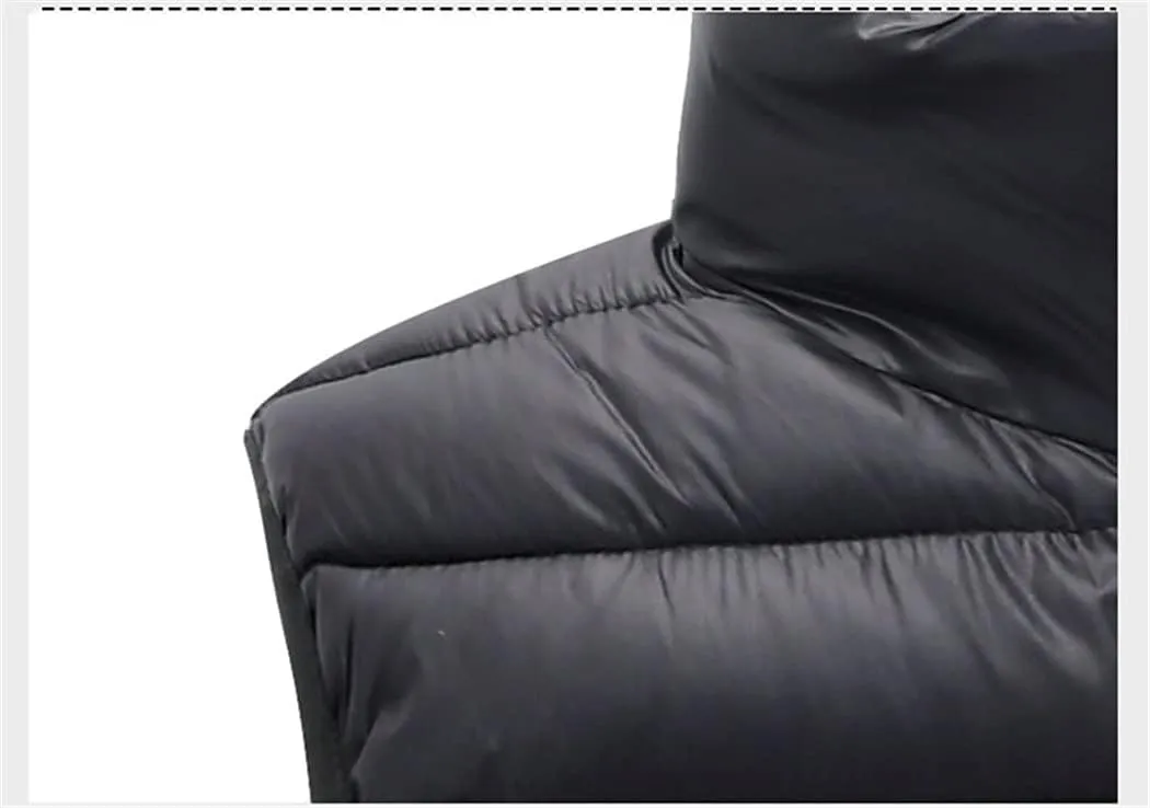 Plus Size Sleeveless Winter Jacket Black Down Vest Women's Windproof Warm Waistcoat Outwear Vests