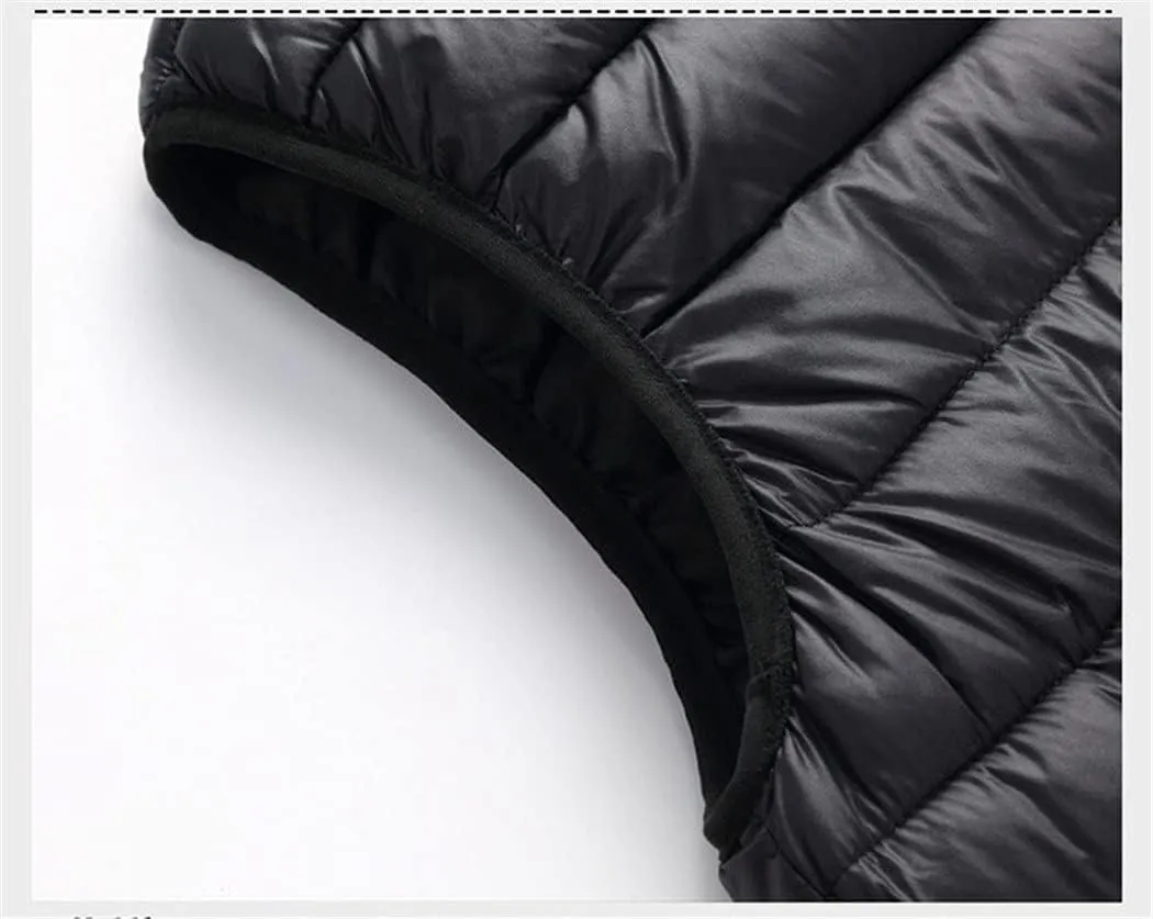 Plus Size Sleeveless Winter Jacket Black Down Vest Women's Windproof Warm Waistcoat Outwear Vests