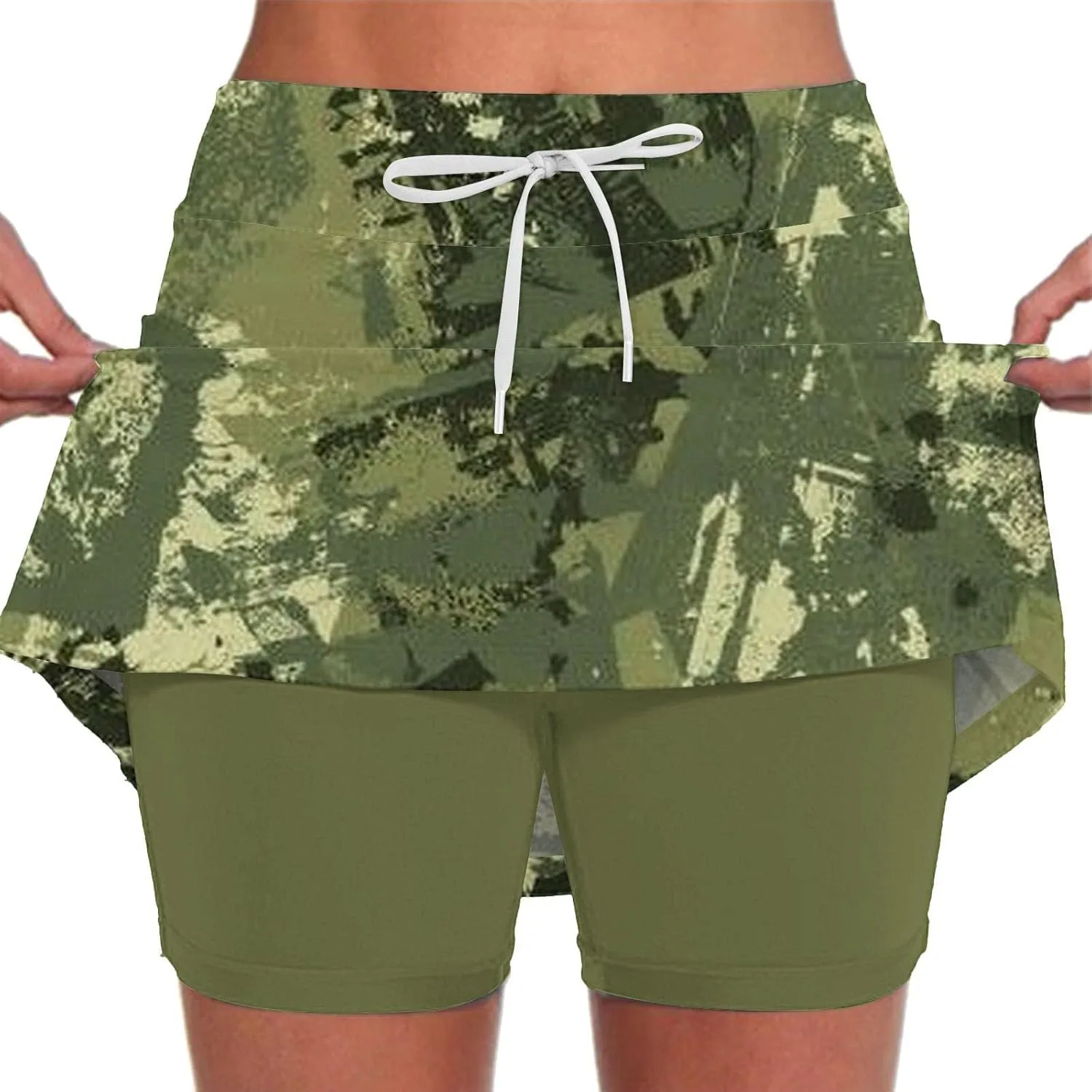 Print Yoga Skirt for Women High Waisted Athletic Cute Golf Skirts Active Skorts Gym Tennis Active Workout Pants Mint Green